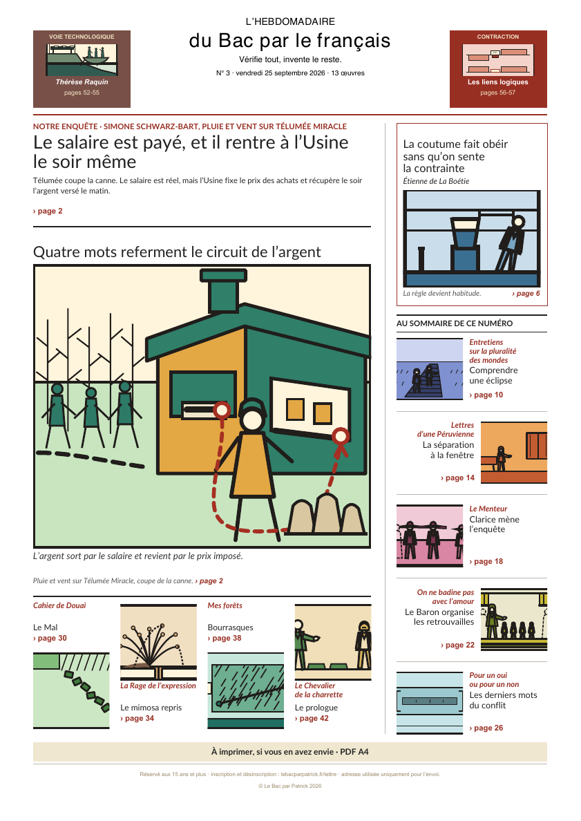 La une du numéro 3 de L’Hebdomadaire